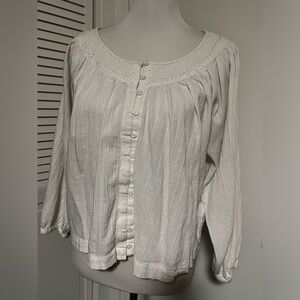 Boho lucky brand peasant top
